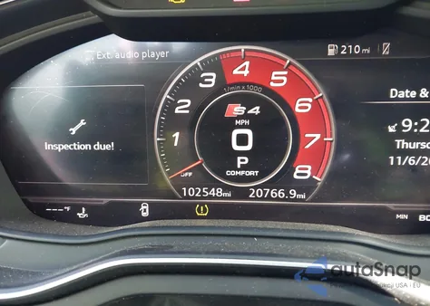 2018 Audi S4 3.0T Premium Plus z USA, uszkodzony, nr VIN WAUB4AF4XJA134293